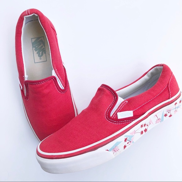 red slide on vans